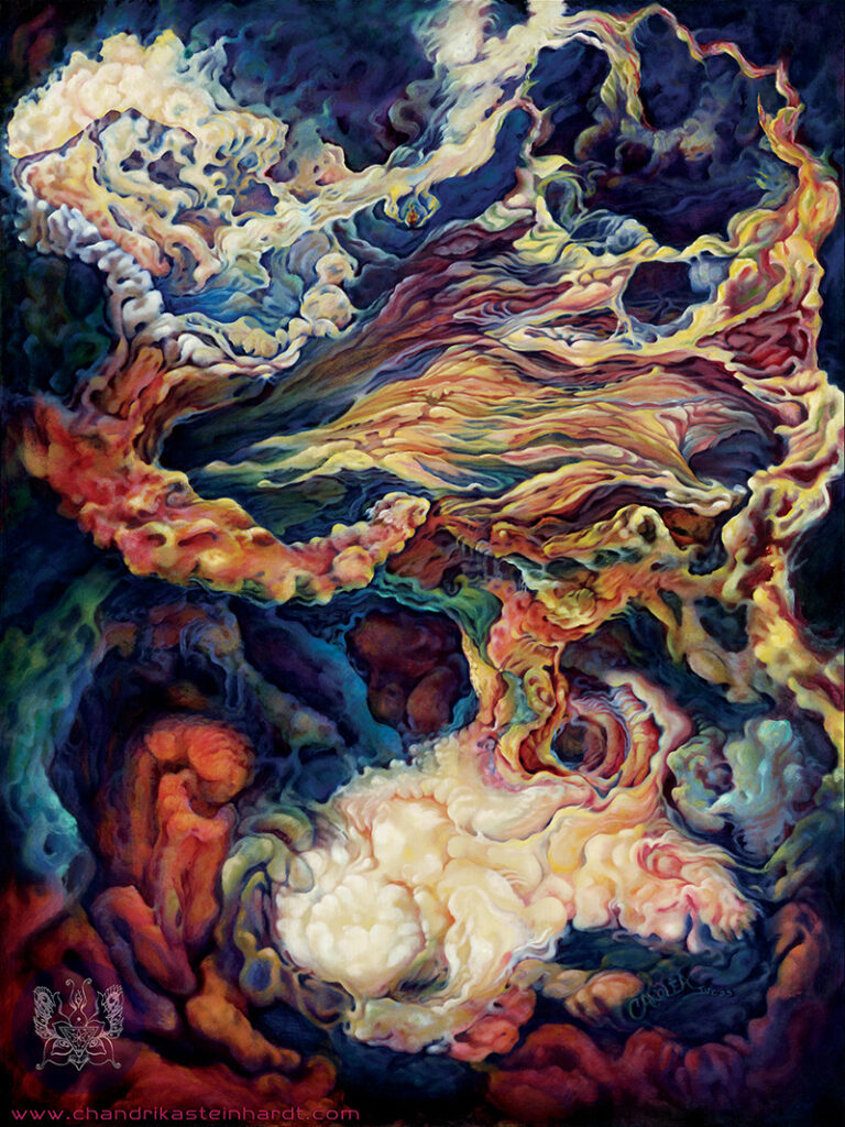 Creation II - 1996 - Oil on Belgian Linen (120cm x 90cm).